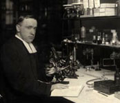 F. Marie-Victorin dans le premier laboratoire de l'Institut botanique