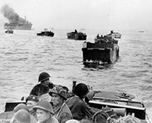 Soldats canadiens sur le point de débarquer
